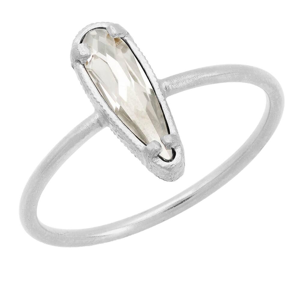 NEW JESSICA ELLIOT women's florentine mini raindrop ring in sterling/silvershade